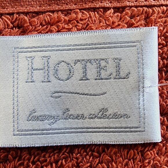 Hotel 8pc Autumnal Rust Color Cotton Towel Set 2 Bath 2 Hand 4Tip Made in Green - Picture 6 of 15